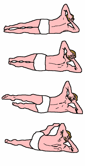 Упражнение пилатес 21. Удар лежа на боку